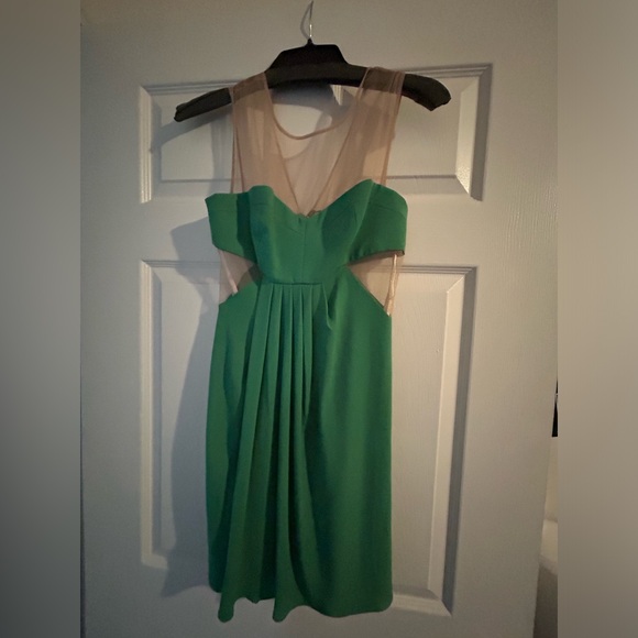 BCBG Dresses & Skirts - BCBG Max Azria Aicha Sleeveless Draped Skirt Dress in Kelly Green